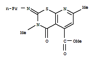 2H-Pyrido[3,2-e]-1,3-thiazine-5-carboxylicacid, 3,4-dihydro-3,7-dimethyl-4-oxo-2-(propylimino)-, methyl ester