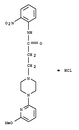 1-Piperazinepropanamide,4-(6-methoxy-2-pyridinyl)-N-(2-nitrophenyl)-, hydrochloride (1:1)