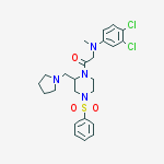 Ethanone, 2-[(3,4-dichlorophenyl)methylamino]-1-[4-(phenylsulfonyl)-2-(1-pyrrolidinylmethyl)-1-piperazinyl]-