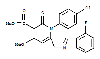 Pyrido(1,2-a)(1,4)benzodiazepine-2-carboxylic acid, 1,5-dihydro-9-chloro-7-(2-fluorophenyl)-3-methoxy-1-oxo-, methyl ester