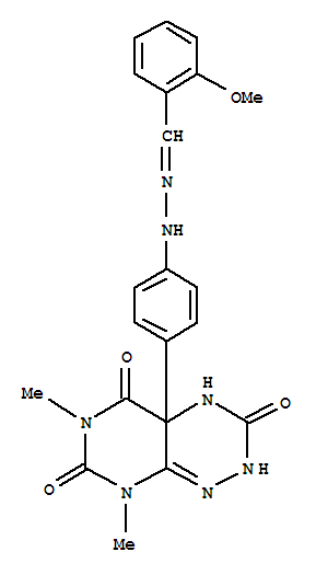 4a-{4-[(2E)-2-(2-methoxybenzylidene)hydrazinyl]phenyl}-6,8-dimethyl-2,4,4a,8-tetrahydropyrimido[5,4-e][1,2,4]triazine-3,5,7(6H)-trione