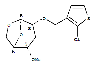 .beta.-ribo-Hexopyranose, 1,6-anhydro-2-O-(2-chloro-3-thienyl)methyl-3-deoxy-4-O-methyl-