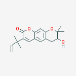3-hydroxy-2,2-dimethyl-7-(2-methylbut-3-en-2-yl)-3,4-dihydropyrano[3,2-g]chromen-8-one