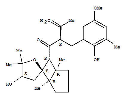 3-Buten-1-one,1-(dihydro-4'-hydroxy-1,5,5',5'-tetramethylspiro[bicyclo[3.2.0]heptane-6,2'(3'H)-furan]-7-yl)-2-[(2-hydroxy-5-methoxy-3-methylphenyl)methyl]-3-methyl-,[1R-[1a,5a,6b(S*),7a(R*)]]-
