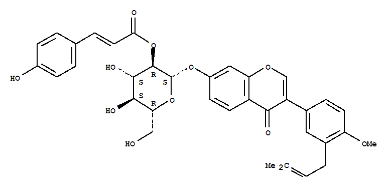 3-prenyl-4-methoxyisoflavone-7-O-beta-(2-O-4-coumaroyl)glucopyranoside