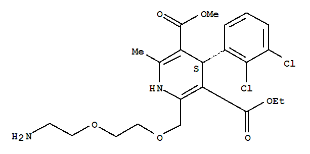 3,5-Pyridinedicarboxylicacid,2-[[2-(2-aminoethoxy)ethoxy]methyl]-4-(2,3-dichlorophenyl)-1,4-dihydro-6-methyl-,3-ethyl 5-methyl ester, (S)-