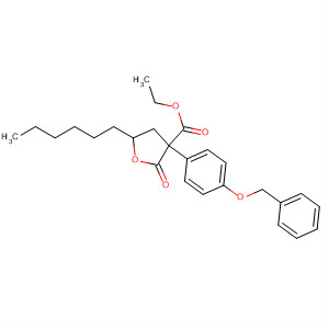 3-Furancarboxylic acid,5-hexyltetrahydro-2-oxo-3-[4-(phenylmethoxy)phenyl]-, ethyl ester, (R)-