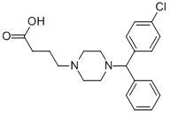 4-[(4-CHLOROPHENYL)PHENYLMETHYL]-1-PIPERAZINEBUTANOIC ACID