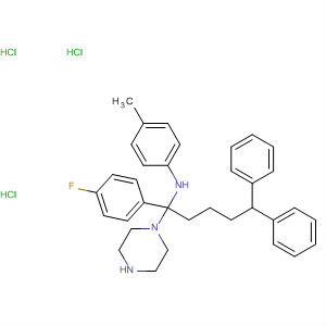 1-Piperazinebutanamine,4-(diphenylmethyl)-a-(4-fluorophenyl)-N-(4-methylphenyl)-,trihydrochloride