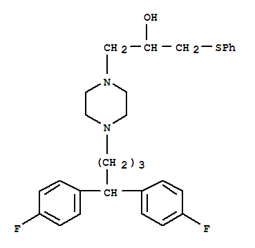 1-piperazineethanol, 4-[4,4-bis(4-fluorophenyl)butyl]-alpha-[(phenylthio)methyl]-
