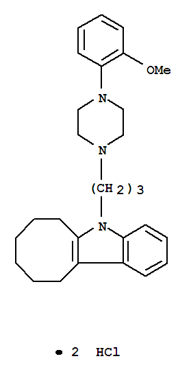 5H-Cyclooct(b)indole, 6,7,8,9,10,11-hexahydro-5-(3-(4-(2-methylphenyl)-1-piperazinyl)propyl)-, dihydrochloride