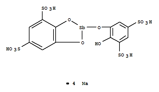 1,3-benzenedisulfonic acid, 4,5-dihydroxy-, antimony sodium salt (2:1:4)