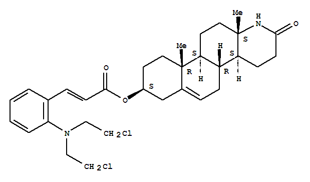 17a-Aza-D-homoandrost-5-en-17-one,3-[[3-[2-[bis(2-chloroethyl)amino]phenyl]-1-oxo-2-propenyl]oxy]-, (3b)-