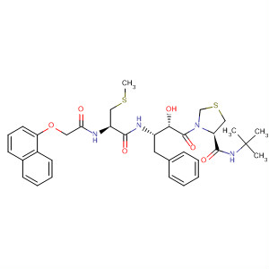 4-Thiazolidinecarboxamide,N-(1,1-dimethylethyl)-3-[(2S,3S)-2-hydroxy-3-[[(2R)-3-(methylthio)-2-[[(1-naphthalenyloxy)acetyl]amino]-1-oxopropyl]amino]-1-oxo-4-phenylbutyl]-, (4R)-