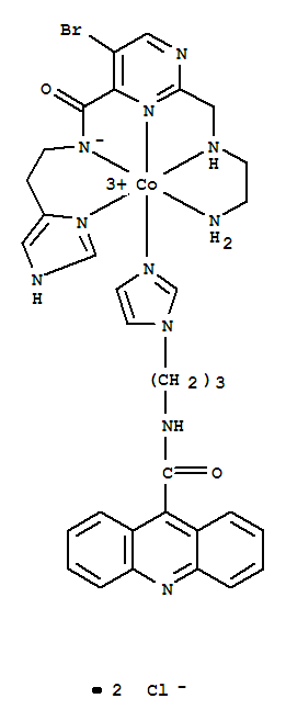 Cobalt(2+),[2-[[(2-aminoethyl)amino]methyl]-5-bromo-N-[2-(1H-imidazol-4-yl)ethyl]-4-pyrimidinecarboxamidato][N-[3-(1H-imidazol-1-yl)propyl]-9-acridinecarboxamide]-,dichloride, (OC-6-26)-