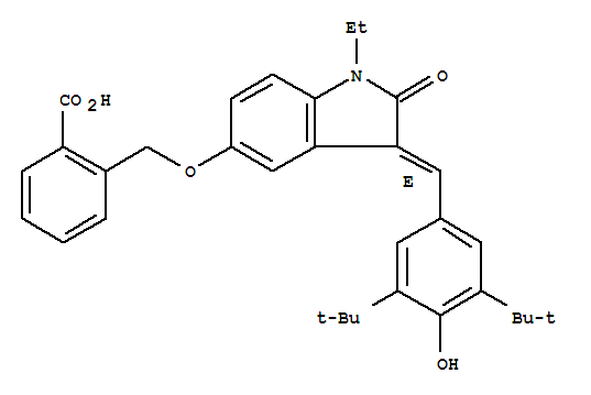 Benzoicacid, 2-[[[3-[[3,5-bis(1,1-dimethylethyl)-4-hydroxyphenyl]methylene]-1-ethyl-2,3-dihydro-2-oxo-1H-indol-5-yl]oxy]methyl]-,(E)-