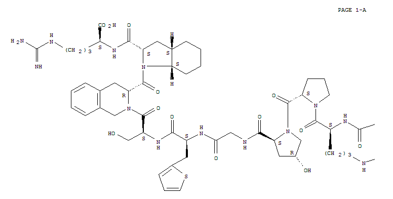 L-Arginine,N2-[4-[(aminoiminomethyl)amino]benzoyl]-L-arginyl-L-prolyl-trans-4-hydroxy-L-prolylglycyl-3-(2-thienyl)-L-alanyl-L-seryl-D-1,2,3,4-tetrahydro-3-isoquinolinecarbonyl-L-(2a,3ab,7ab)-octahydro-1H-indole-2-carbonyl-