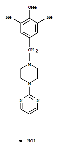 Pyrimidine,2-[4-[(4-methoxy-3,5-dimethylphenyl)methyl]-1-piperazinyl]-, hydrochloride(1:1)