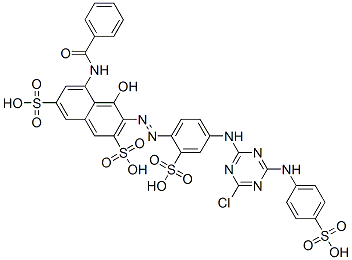 5-(benzoylamino)-3-[[4-[[4-chloro-6-[(4-sulphophenyl)amino]-1,3,5-triazin-2-yl]amino]-2-sulphophenyl]azo]-4-hydroxynaphthalene-2,7-disulphonic acid