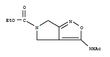 4H-Pyrrolo[3,4-c]isoxazole-5(6H)-carboxylicacid, 3-(acetylamino)-, ethyl ester