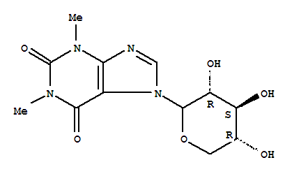 1H-Purine-2,6-dione,3,7-dihydro-1,3-dimethyl-7-xylopyranosyl- (9CI)