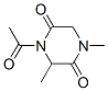 2,5-Piperazinedione,4-acetyl-1,3-dimethyl-