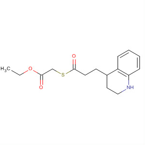 Acetic acid, [[1-oxo-3-(1,2,3,4-tetrahydro-4-quinolinyl)propyl]thio]-, ethylester