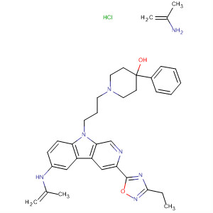 4-Piperidinol,1-[3-[6-(di-2-propenylamino)-3-(3-ethyl-1,2,4-oxadiazol-5-yl)-9H-pyrido[3,4-b]indol-9-yl]propyl]-4-phenyl-, monohydrochloride