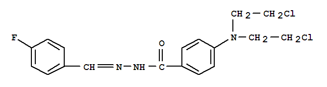 4-[bis(2-chloroethyl)amino]-N'-[(E)-(4-fluorophenyl)methylidene]benzohydrazide