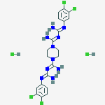 N'~1~,N'~4~-bis[N'-(3,4-dichlorophenyl)carbamimidoyl]piperazine-1,4-dicarboximidamide dihydrochloride