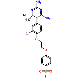 4-{2-[2-chloro-4-(4,6-diamino-2,2-dimethyl-1,3,5-triazin-1(2H)-yl)phenoxy]ethoxy}benzenesulfonyl fluoride