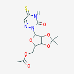 2-[5-O-acetyl-2,3-O-(1-methylethylidene)pentofuranosyl]-5-thioxo-4,5-dihydro-1,2,4-triazin-3(2H)-one