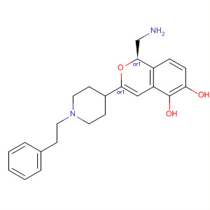 1H-2-Benzopyran-5,6-diol,1-(aminomethyl)-3,4-dihydro-3-[1-(2-phenylethyl)-4-piperidinyl]-,(1R,3S)-rel-