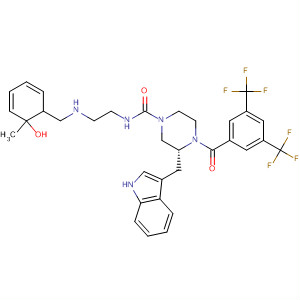1-Piperazinecarboxamide,4-[3,5-bis(trifluoromethyl)benzoyl]-3-(1H-indol-3-ylmethyl)-N-[2-[[(2-methoxyphenyl)methyl]amino]ethyl]-, (3R)-