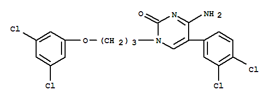4-amino-1-[3-(3,5-dichlorophenoxy)propyl]-5-(3,4-dichlorophenyl)pyrimidin-2(1H)-one
