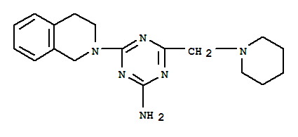 4-(3,4-dihydroisoquinolin-2(1H)-yl)-6-(piperidin-1-ylmethyl)-1,3,5-triazin-2-amine
