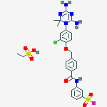 ethanesulfonic acid - 3-[(4-{[2-chloro-4-(4,6-diamino-2,2-dimethyl-1,3,5-triazin-1(2H)-yl)phenoxy]methyl}benzoyl)amino]benzenesulfonyl fluoride (1:1)