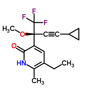 2(1H)-PYRIDINONE, 3-[3-CYCLOPROPYL-1-METHOXY-1-(TRIFLUOROMETHYL)-2-PROPYNYL]-5-ETHYL-6-METHYL-