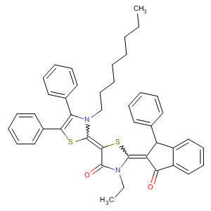 4-Thiazolidinone,2-(1,3-dihydro-1-oxo-3-phenyl-2H-inden-2-ylidene)-3-ethyl-5-(3-octyl-4,5-diphenyl-2(3H)-thiazolylidene)-