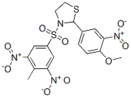 THIAZOLIDINE,2-(4-METHOXY-3-NITROPHENYL)-3-[(4-METHYL-3,5-DINITROPHENYL)SULFONYL]-