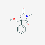 2,5-Pyrrolidinedione, 3-(hydroxymethyl)-1-methyl-3-phenyl-