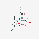 9-(acetyloxy)-5-hydroxy-6,10-dimethyl-3-methylidene-2-oxo-2,3,3a,4,5,8,9,11a-octahydrocyclodeca[b]furan-4-yl 2-methylbutanoate