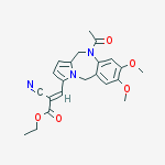 Ethyl (e)-3-(5-acetyl-2,3-dimethoxy-6,11-dihydropyrrolo[2,1-c][1,4]benzodiazepin-9-yl)-2-cyanoprop-2-enoate