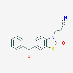 3(2H)-Benzothiazolepropanenitrile, 6-benzoyl-2-oxo-