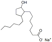 sodium 2-hexyl-5-hydroxycyclopentaneheptanoate
