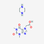 1,2,3,6-TETRAHYDRO-1,3-DIMETHYL-2,6-DIOXO-7H-PURINE-7-ACETIC ACID COMPOUND WITH-PIPERAZINE