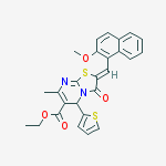 ethyl (2Z)-2-[(2-methoxynaphthalen-1-yl)methylidene]-7-methyl-3-oxo-5-thiophen-2-yl-2,3-dihydro-5H-[1,3]thiazolo[3,2-a]pyrimidine-6-carboxylate