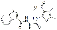 Benzo[b]thiophene-3-carboxylic acid, 2-[[[3-(methoxycarbonyl)-4,5-dimethyl-2-thienyl]amino]thioxomethyl]hydrazide (9CI)