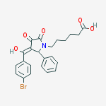 6-[(4z)-4-[(4-bromophenyl)-hydroxymethylidene]-2,3-dioxo-5-phenylpyrrolidin-1-yl]hexanoic Acid