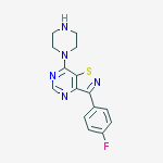 ISOTHIAZOLO[4,5-D]PYRIMIDINE,3-(4-FLUOROPHENYL)-7-(PIPERAZIN-1-YL)-